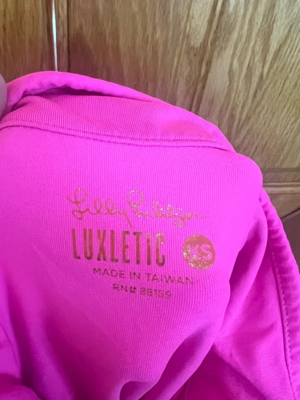 Lilly Pulitzer - Luxletic Hot Pink Cropped Quarter-Zip - Picture 2 of 4